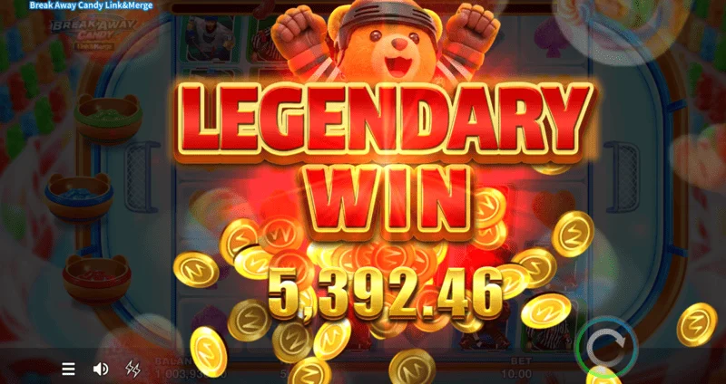 Break Away Candy - symbolitaulukko ja jääkiekkoilijat karkkiasuissa